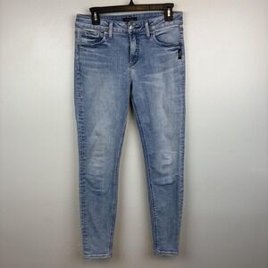 Silver Jeans Co‎ Avery Skinny Jeans Womens 28x29 Blue Medium Wash Stretch Denim